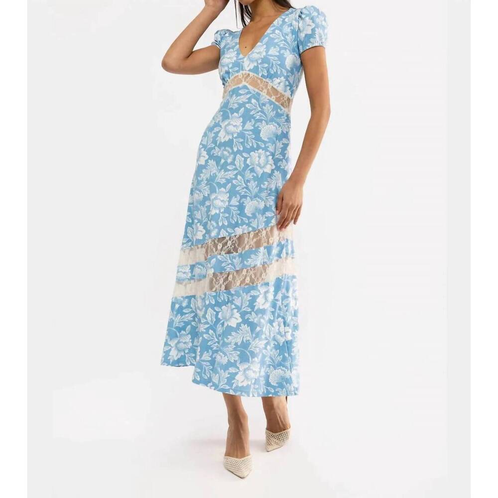 NEW SMITH & QUINN octavia midi dress in saltwater pearl
